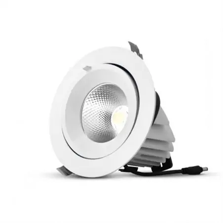 SPOT LED ESCARGOT ROND INCLINABLE ET ORIENTABLE 30W 4000K IRC90