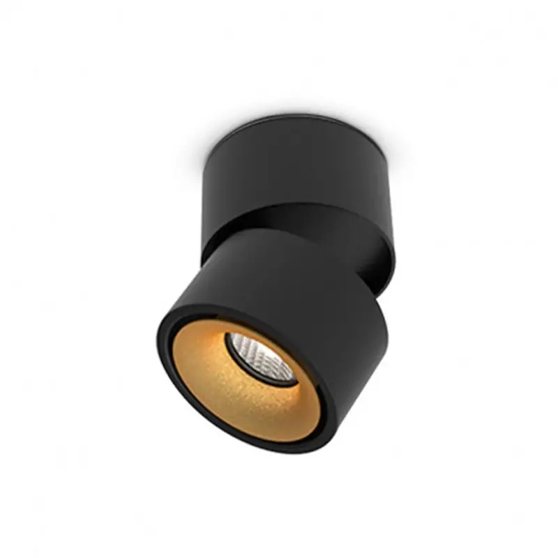 APPLIQUE DÉCORATIVE CCT 12W NOIR/DORÉ INCLINABLE/ORIENTABLE
