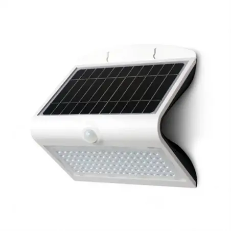 Applique Murale LED Solaire 6.8W 4000°K Blanc + Détecteur