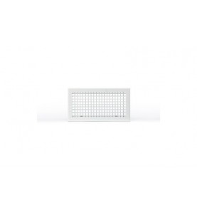 Grille double déflexion alu blanche 400X200B