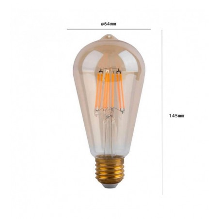 Ampoule LED Filament 6W Vintage E27 Gold