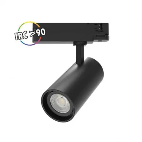 spot led sur rail noir 25w 3000k orientable éclairage intérieur commerce