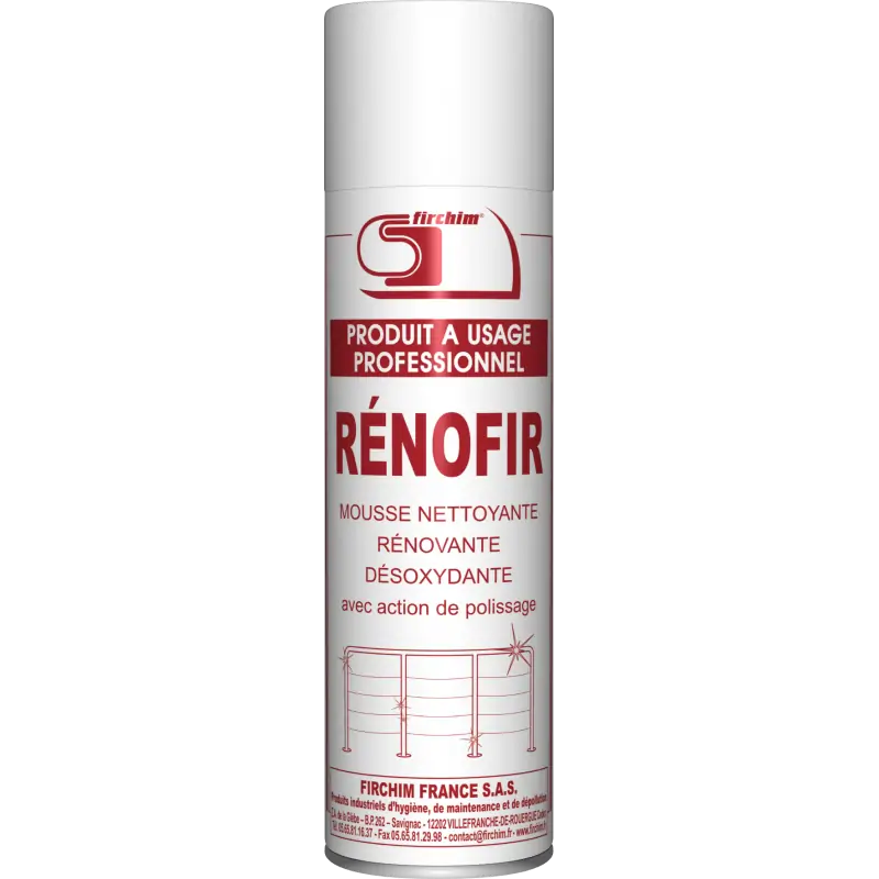 FIRCHIM - RENOFIR - Mousse nettoyante renovante desoxydante avec action de polissage