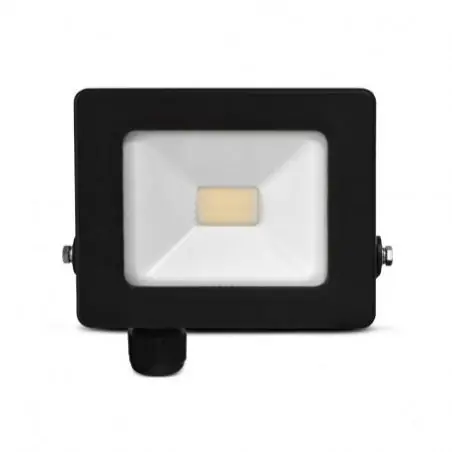 PROJECTEUR EXTERIEUR LED NOIR 10W 4000K SANS CÂBLE GARANTIE 5 ANS