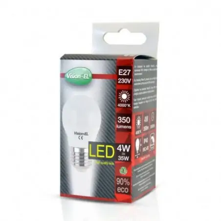 Ampoule LED E27 Bulb G45 4W 4000°K