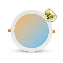 PLAFONNIER LED SLIMY BLANC Ø300 24W CCT GARANTIE 5 ANS