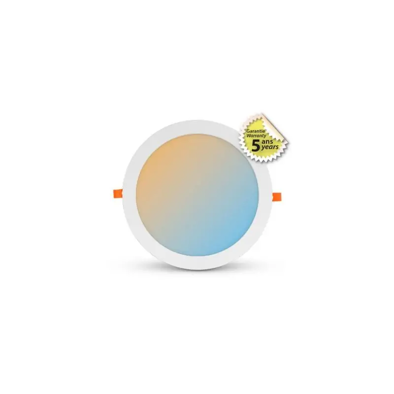PLAFONNIER LED SLIMY BLANC Ø300 24W CCT GARANTIE 5 ANS