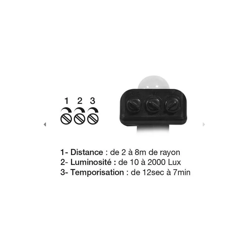 LUMOS SLIM II PROJECT 20W 4000K PLAT NOIR + DETECT IP65