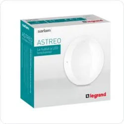 Sarlam - SL532185 - Hublot fonctionnel blanc standard Astreo LED 800lm à détection HF