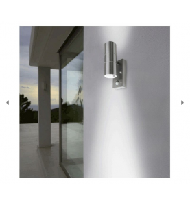 Applique Murale GU10 x 2 + Détecteur Inox 316 L CLAIRETTE DIRECT/INDIRECT