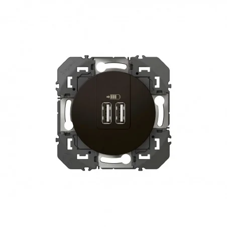 Legrand - Double chargeur USB Type-A dooxie 3A 15W - noir - 600543