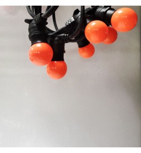 Guirlande lumineuse Orange guinguette 20 ampoules B22 10m