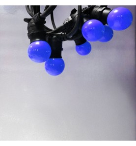 Rêvenergie | GUIRLANDE GINGUETTE BLEU 10 METRES 20 DOUILLES B22