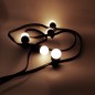 Rêvenergie | GUIRLANDE LED B22 BLANCHE CABLE PLAT NOIR 10 METRES