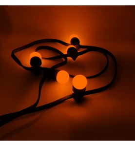 Guirlande lumineuse Orange guinguette 20 ampoules B22 10m