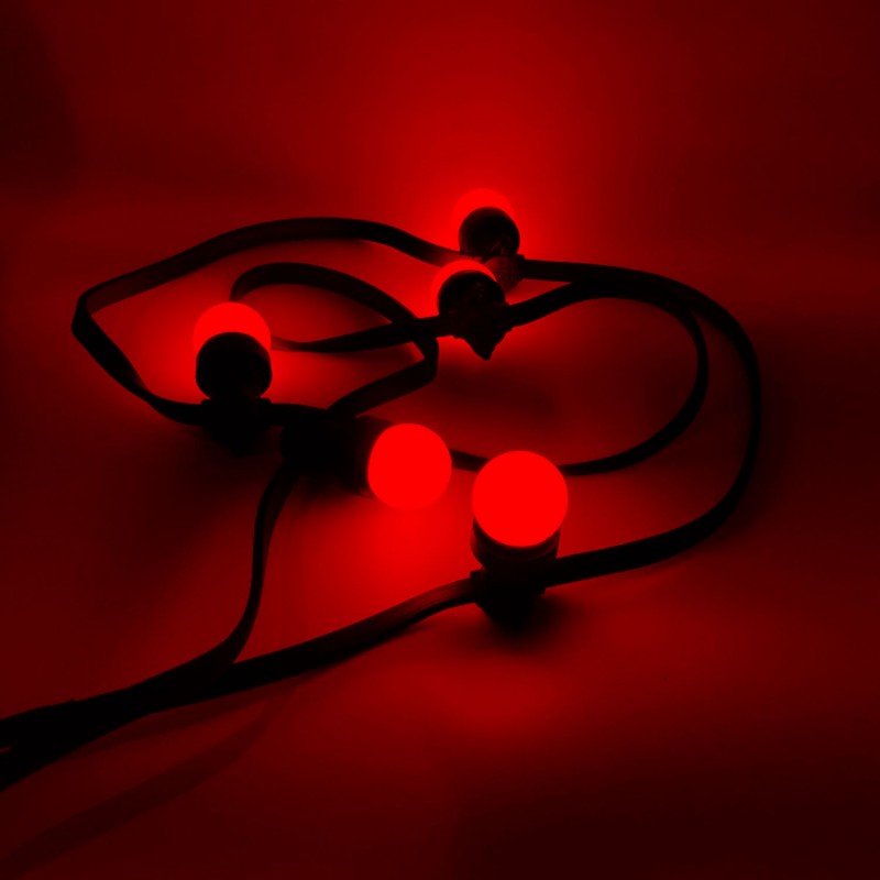 Rêvenergie | GUIRLANDE GINGUETTE ROUGE10 METRES 20 DOUILLES B22