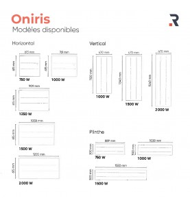 Atlantic CE - 503912 - Radiateur Oniris intel H 1250W blanc