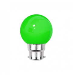 Ampoule LED verte B22 incassable 1W - guirlande guinguette