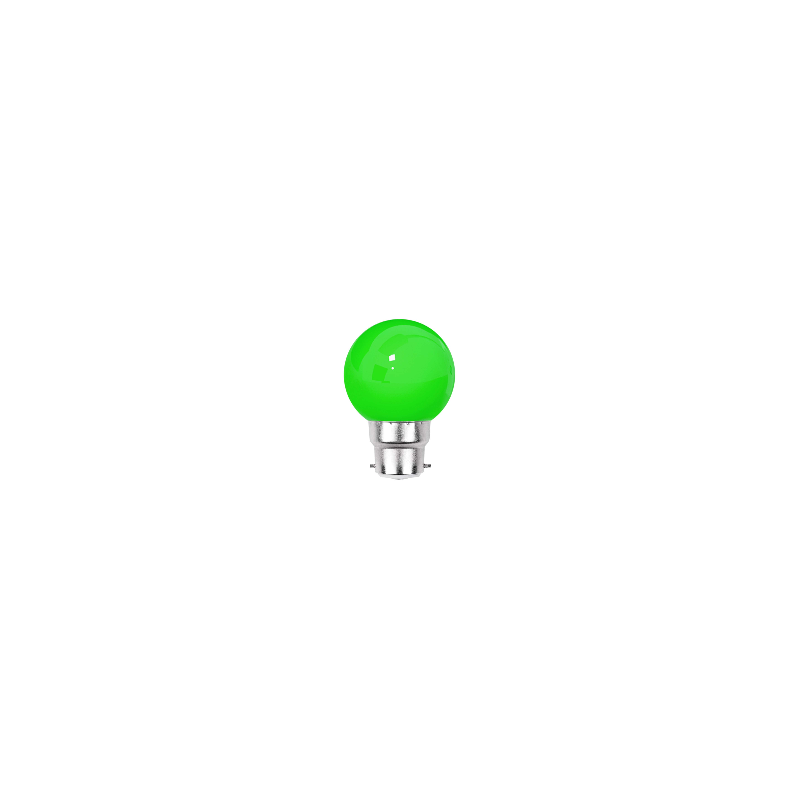 Ampoule LED Verte B22 Incassable - Guirlandes guinguette - Culot baïonnette
