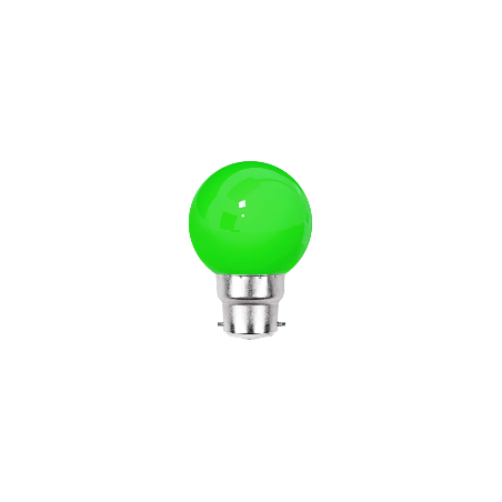 Ampoule LED Verte B22 Incassable - Guirlandes guinguette - Culot baïonnette