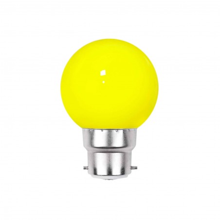 Ampoule LED Jaune B22 Incassable - Guirlandes guinguette - Culot baïonnette