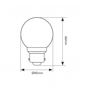 Ampoule LED rose B22 incassable 1W - guirlande guinguette