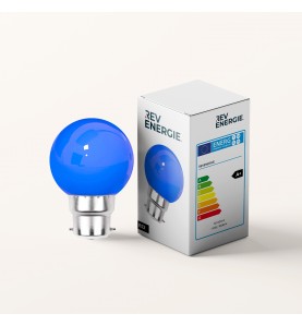 Ampoule LED bleu B22 incassable 1W - guirlande guinguette
