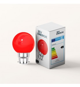 Ampoule LED rouge B22 incassable 1W - guirlande guinguette