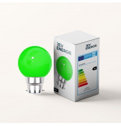Ampoule LED Verte B22 Incassable - Guirlandes guinguette - Culot baïonnette