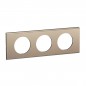 Plaque de finition Céliane 3 postes - Nickel Satiné - CP2103