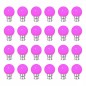 Revenergie | Lot de 24 Ampoules LED Décoratives B22 Rose 1W Incassables