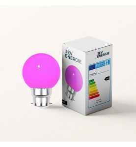 Ampoule LED rose B22 incassable 1W - guirlande guinguette