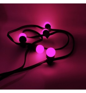 Lot de 24 ampoules LED roses B22 incassables - guirlande guinguette