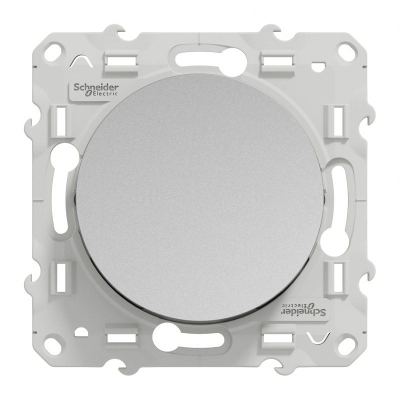Schneider Electric - Odace - interrupteur va-et-vient - alu- 10A - fixation par vis connexion rapide Schneider Electric - Odace - interrupteur va-et-vient - alu- 10A - fixation par vis connexion rapide