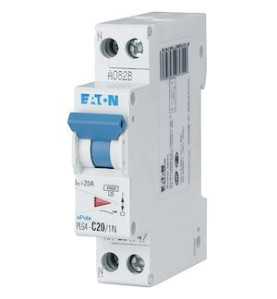 Disjoncteur modulaire, 1P+N, 20A, courbe C, 4,5kA - PLG4-C20/1N