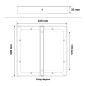 Plafonnier LED 220x220 mm -18W - 3000K blanc chaud - Carré