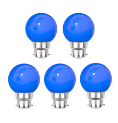 Rêvenergie | Lot de 5 ampoules bleues B22 Incassables avec culot en fer - Ampoules LED B22 - Rêvenergie