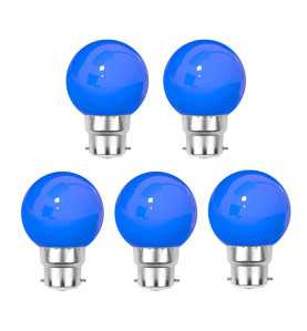 Rêvenergie | Lot de 5 ampoules bleues B22 Incassables avec culot en fer - Ampoules LED B22 - Rêvenergie