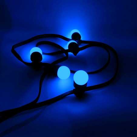 Lot de 12 ampoules Led Bleues B22 Incassables - Guirlandes guinguette - Culot baïonnette