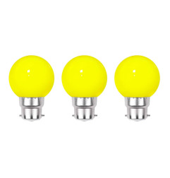 Lot de 3 ampoules jaunes B22 Incassables avec culot en fer - Ampoules LED B22 - Rêvenergie