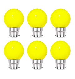 Lot de 6 ampoules Led Jaunes B22 Incassables - Guirlandes guinguette - Culot baïonnette