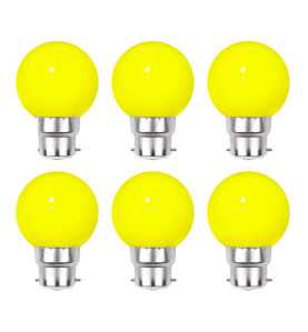 Lot de 6 ampoules jaunes B22 Incassables avec culot en fer - Ampoules LED B22 - Rêvenergie