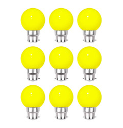 Lot de 9 ampoules jaunes B22 Incassables avec culot en fer - Ampoules LED B22 - Rêvenergie