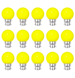 Lot de 15 ampoules Led Jaunes B22 Incassables - Guirlandes guinguette - Culot baïonnette