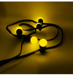 Lot de 15 ampoules Led Jaunes B22 Incassables - Guirlandes guinguette - Culot baïonnette