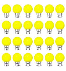 Lot de 24 ampoules jaunes B22 Incassables avec culot en fer - Ampoules LED B22 - Rêvenergie