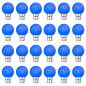 Lot de 24 ampoules Led Bleues B22 Incassables - Guirlandes guinguette - Culot baïonnette Lot de 24 ampoules Led Bleues B22 Incassables - Guirlandes guinguette - Culot baïonnette