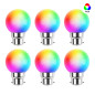 Lot de 5 ampoules B22 RGB Incassables