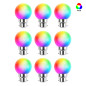Lot de 9 ampoules B22 RGB Incassables