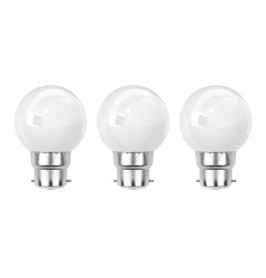 Lot de 3 ampoules Led Blanches B22 Incassables - Guirlandes guinguette - Culot baïonnette